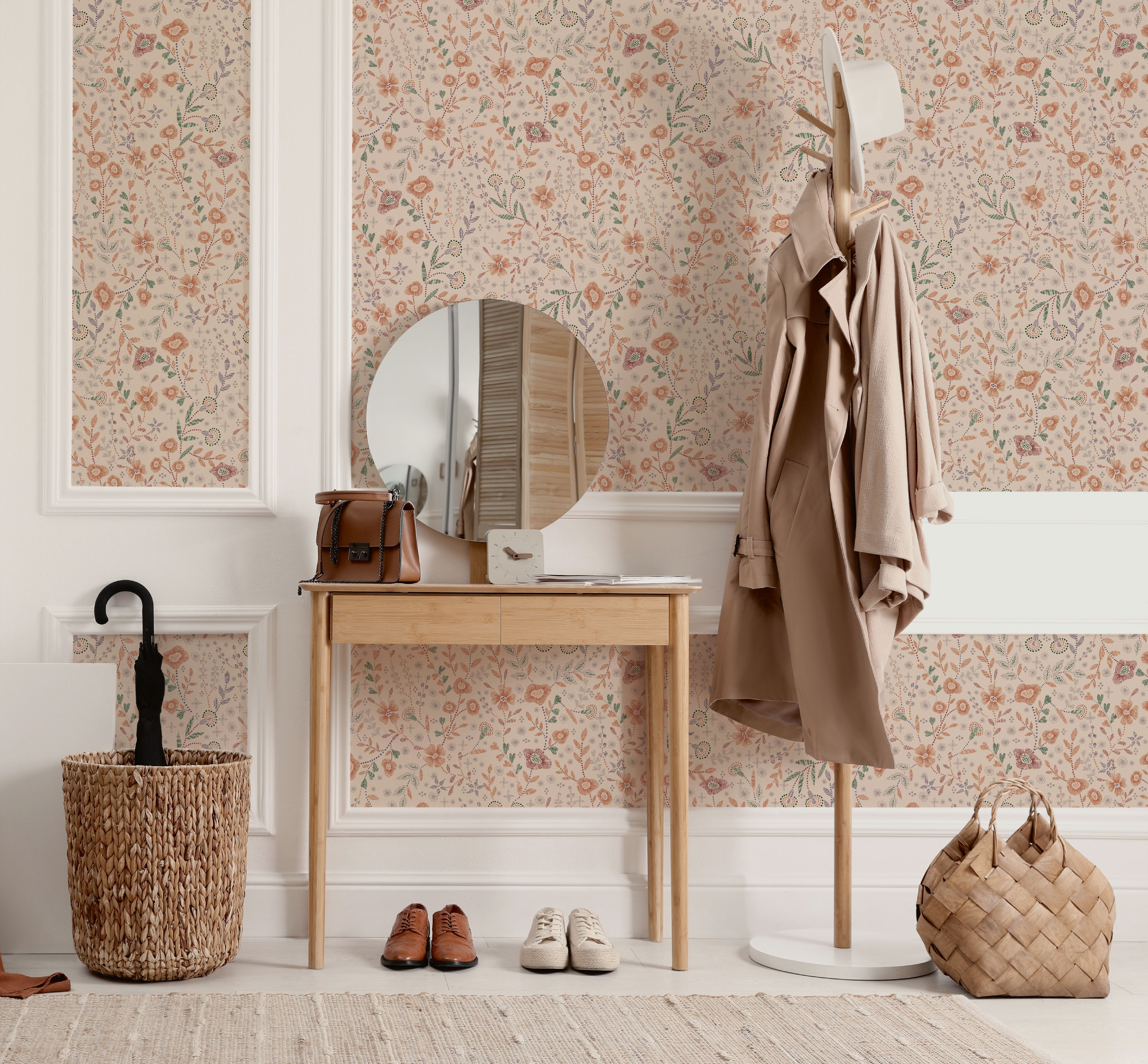 Обои Milassa Полинезия Тиаре PLZ4 002/2 10,05×1 фото в интерьере